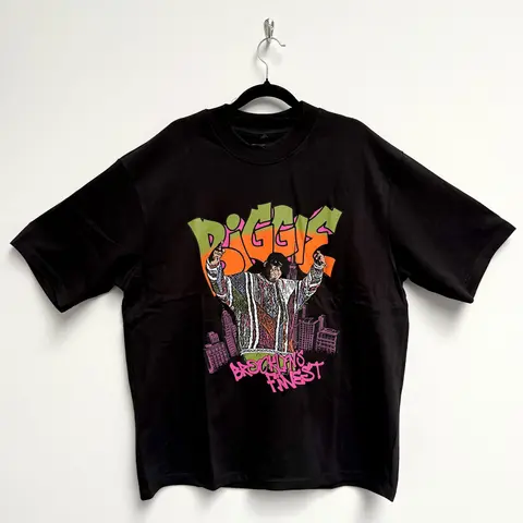 Unisex Oversized Boxy T-Shirt: Cartoon Graffiti (Black)