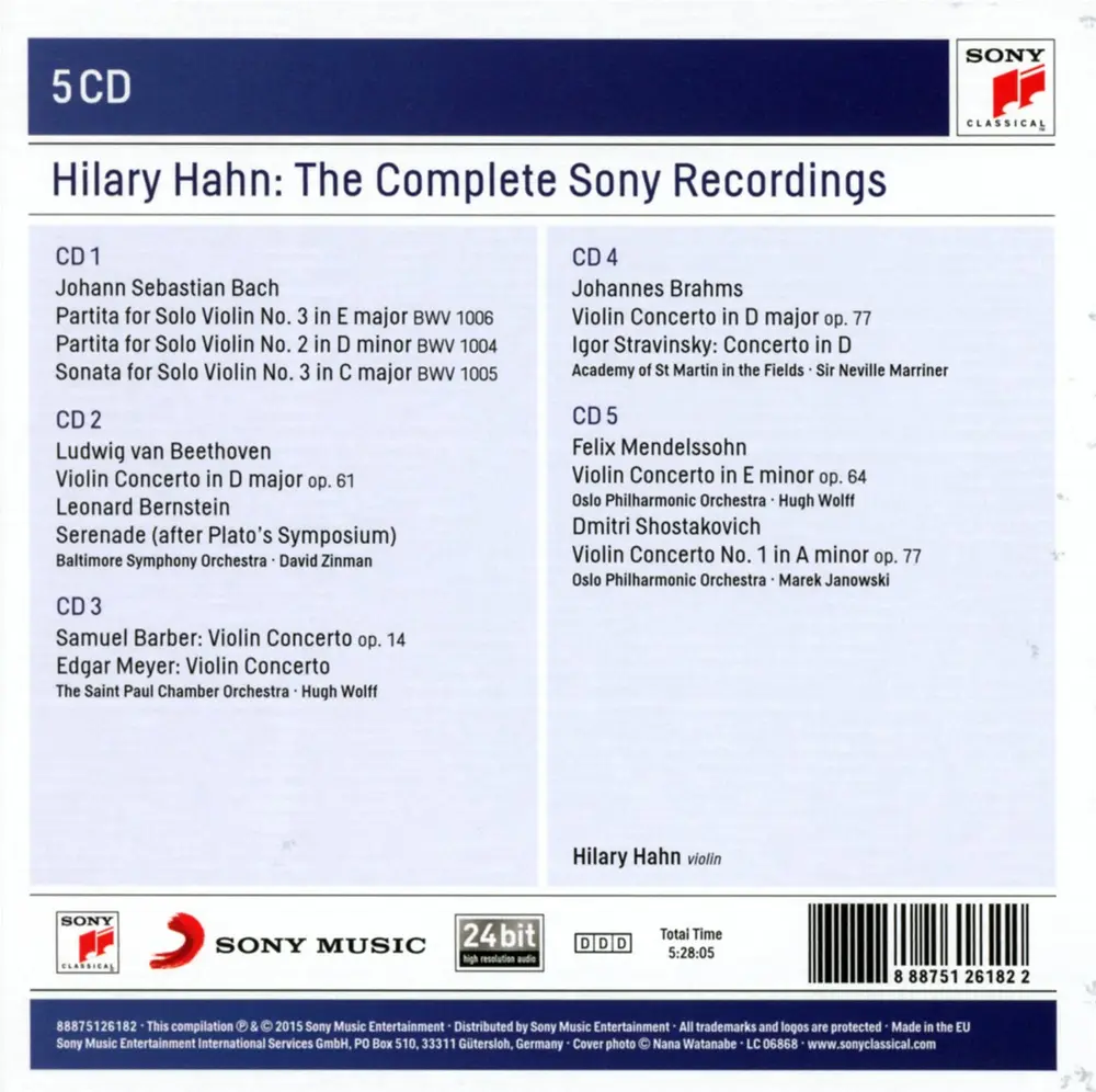 Hilary Hahn - the Complete Sony Recordings