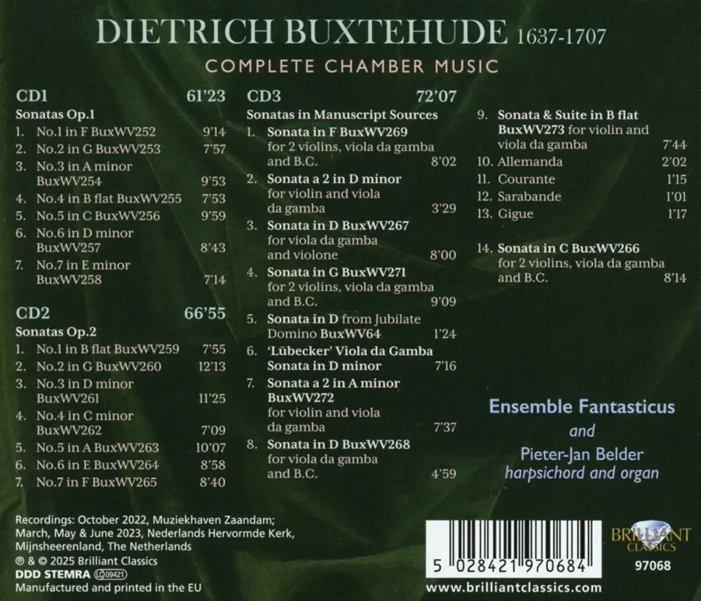BUXTEHUDE: COMPLETE CHAMBER MUSIC