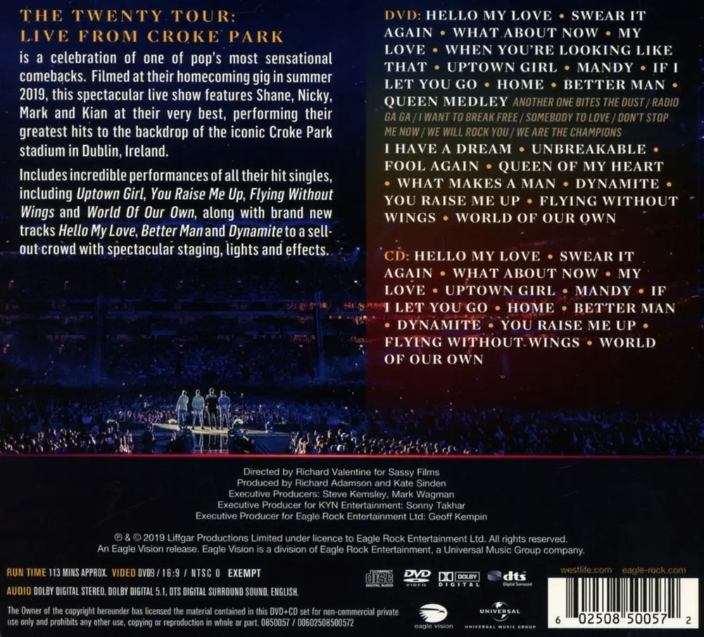 Westlife – THE TWENTY TOUR - LIVE/CD (DVD)