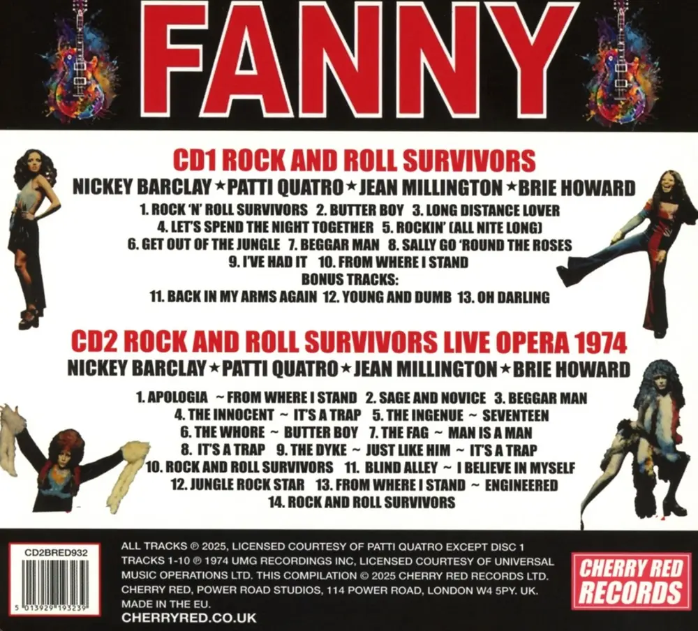 Fanny – ROCK AND ROLL SURVIVORS / ROCK AND ROLL SURVIVORS LIVE OPERA 1974 (CD)
