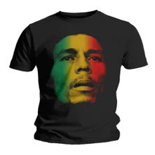 Bob Marley, Tričko Face, Unisex, Čierna