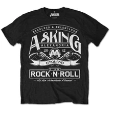 Asking Alexandria, Tričko Rock 'n Roll, Unisex, Čierna