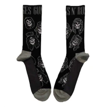 Guns N’ Roses, Ponožky Skulls Band Monochrome, Unisex, Čierna