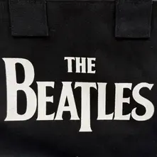 Cotton Tote Bag: Abbey Road & Drop T Logo (Black) (Back Print) thumbnail