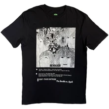 The Beatles, Tričko Revolver 8 Track, Unisex, Čierna