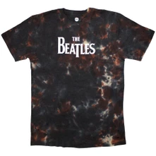 The Beatles, Tričko Drop T Logo, Unisex, Hnedá