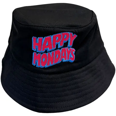 Unisex Bucket Hat: Wavy Logo (Black)
