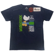 Woodstock, Tričko Poster, Unisex, Modrá