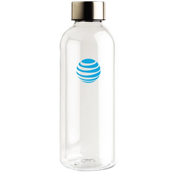Water bottle with metallic lid