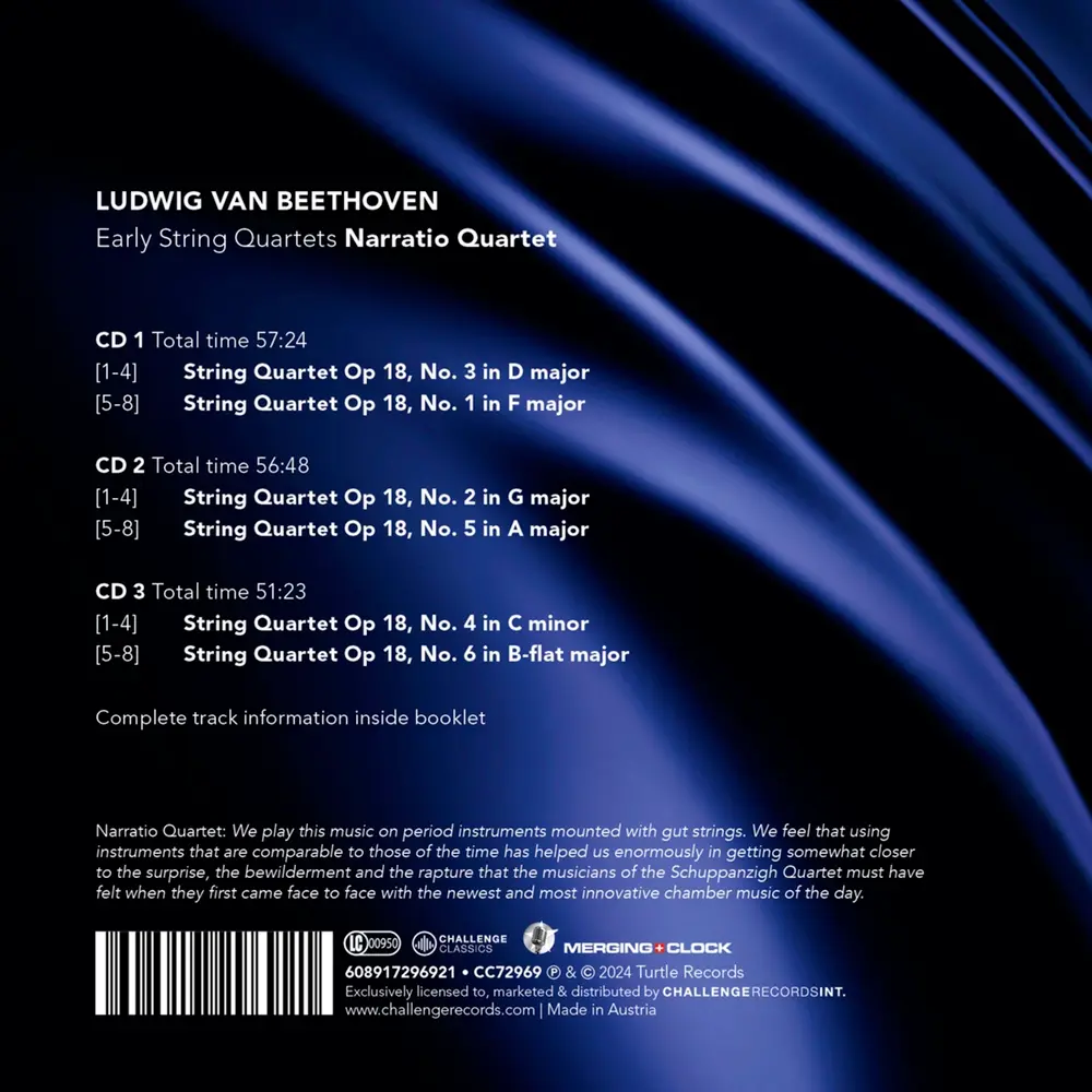 Narratio Quartet – LUDWIG VAN BEETHOVEN: EARLY STRING QUARTETS (CD)