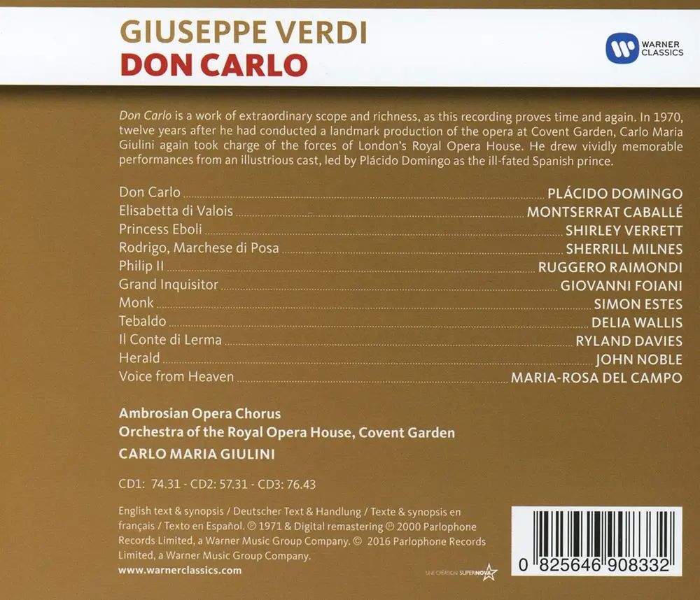 Carlo Maria Giulini – VERDI: DON CARLO (CD)