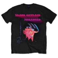 Black Sabbath, Tričko Paranoid Motion Trails, Unisex, Čierna