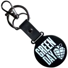Green Day – Stacked Logo & Grenade Circle (Kľúčenka)
