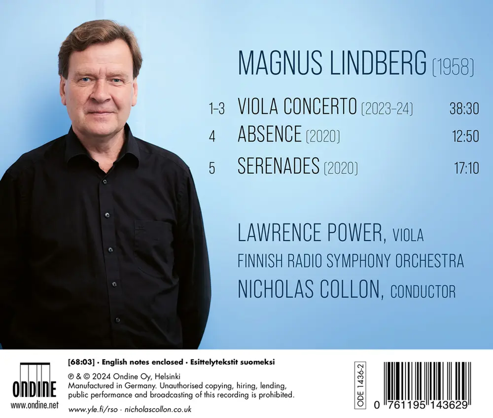 Finnish Radio Symphony... - Lindberg: Viola Concerto; Absence; Serenades