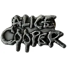 Alice Cooper – Dripping Logo Silver (Odznak)