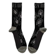 Guns N’ Roses, Ponožky Skulls Band Monochrome, Unisex, Čierna