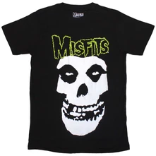 Misfits, Tričko Skull & Logo, Unisex, Čierna