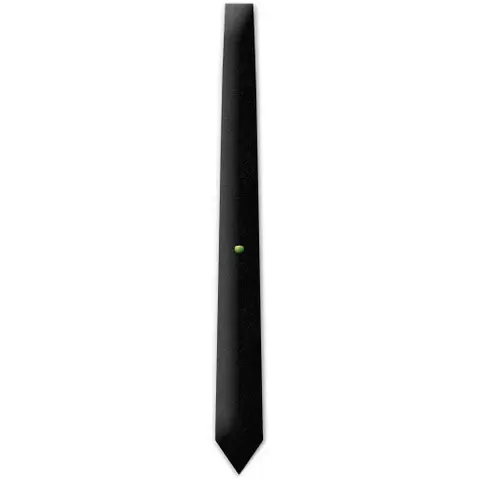 Unisex Silk Neck Tie: Apple Logo Skinny (Black)