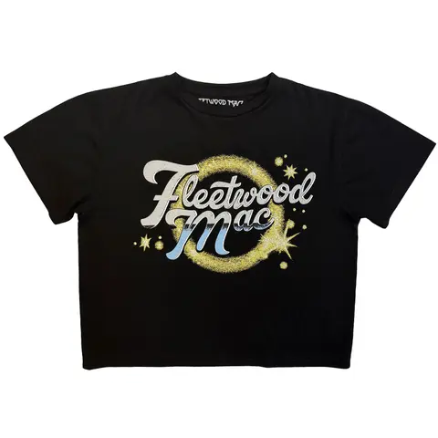 Ladies Crop Top: Circle Logo (Black)