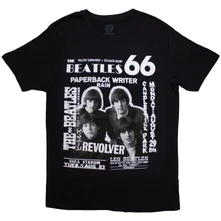 The Beatles, Tričko 1966, Unisex, Čierna