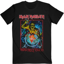 Iron Maiden, Tričko World Piece Tour '84 V.1., Unisex, Čierna