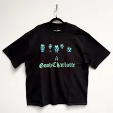 Unisex Oversized Boxy T-Shirt: Generation Rx Skulls (Black)