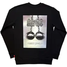 Unisex Unplugged Sweatshirt: Family Jewels (Black) (Back Print) thumbnail