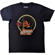 James Brown, Tričko Circle & Logo, Unisex, Čierna