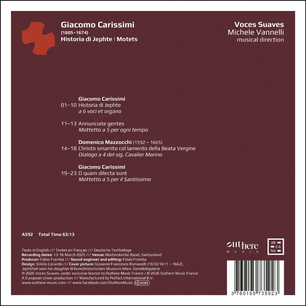 Voces Suaves – CARISSIMI: HISTORIA DI... (CD)