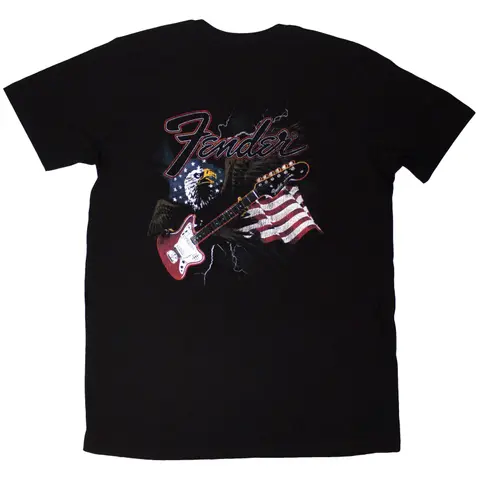 Fender – Tričko Eagle (Čierna), Unisex, Čierna