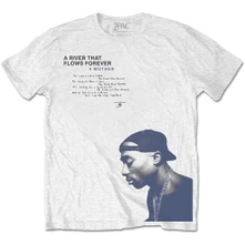 2Pac, Tričko A River …, Unisex, Biela