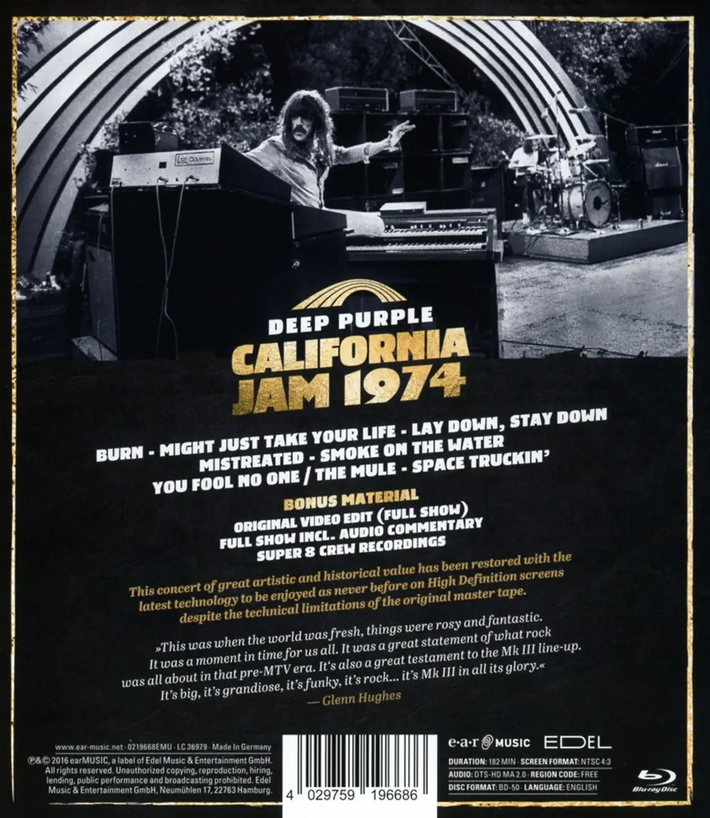 Deep Purple – CALIFORNIA JAM 1974 (Blu-ray)