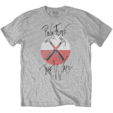 Pink Floyd, Tričko The Wall Faded Hammers Logo, Unisex, Šedá