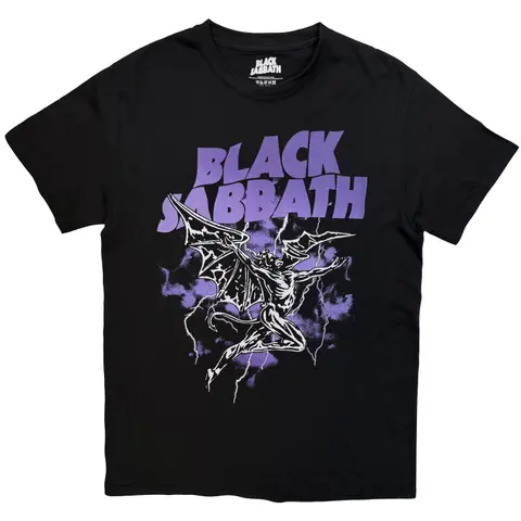 Black Sabbath – Tričko Henry Lightning Purple (Čierna), Unisex, Čierna