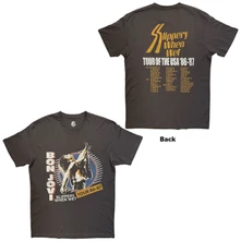 Tričko Unisex T-Shirt: Slippery When Wet Tour '86-'87 (Charcoal Grey) (Back Print)