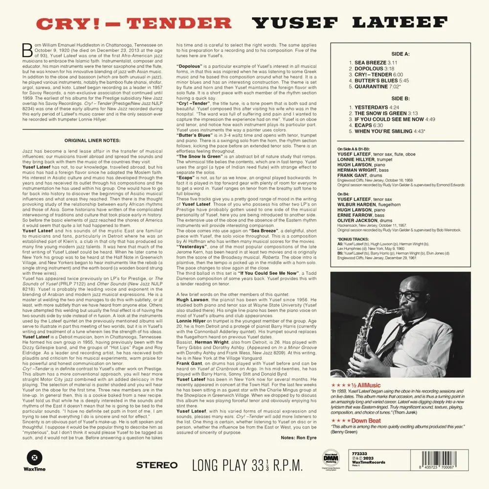Yusef Lateef – CRY! (Vinyl)