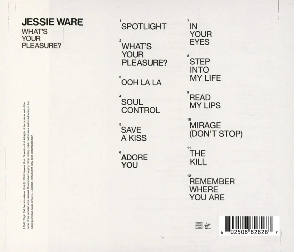 Jessie Ware – HAT'S YOUR PLEASURE? (CD)