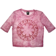 Croptop Ladies Mesh Crop Top: Asterisk Circle (Pink)
