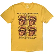 Unisex T-Shirt: Four Tongues (Yellow) thumbnail