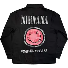 Unisex Casual Shirt: Come As You Are Happy Face (Black) thumbnail