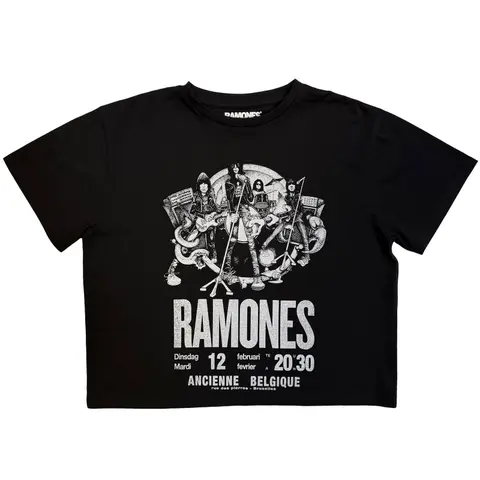 Ladies Crop Top: Belgique (Black)