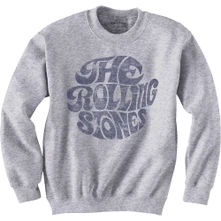 The Rolling Stones, Crewneck Vintage 70s Logo, Unisex, Šedá