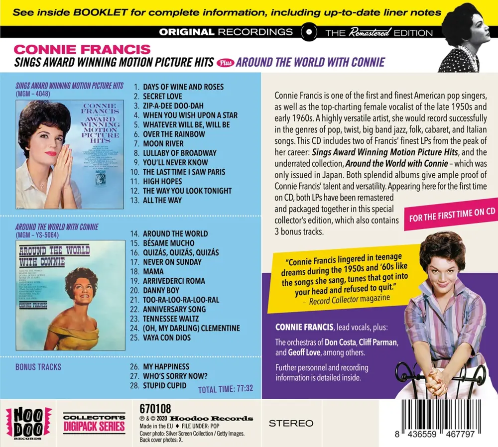 SINGS AWARD WINNING MOTION PICTURE HITS + AROUND THE WORLD WITH CONNIE