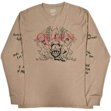 Queen, Tričko s dlhým rukávom Handwritten, Unisex, Natural