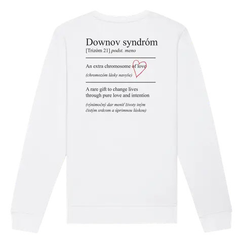 Láska Rozdiely Nevidí – Crewneck Chromozóm lásky, Unisex, Biela
