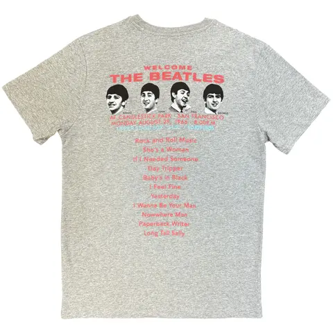 The Beatles – Tričko Candlestick Park (Šedá), Unisex, Šedá