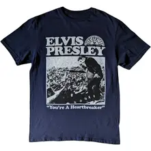 Unisex T-Shirt: Elvis Heartbreaker (Navy Blue) thumbnail