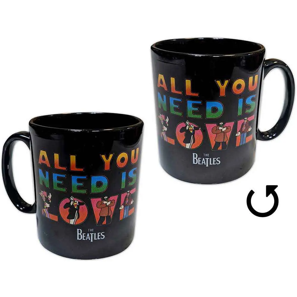Unboxed Mug: Yellow Submarine All You Need Is Love (Black)