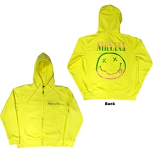 Nirvana, Mikina na zips Sorbet Ray Smiley, Unisex, Žltá
